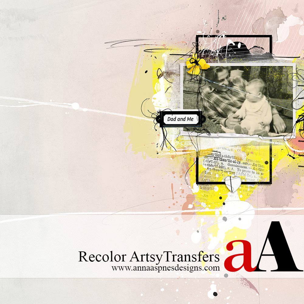 Recolor ArtsyTransfers in Adobe Photoshop Tutorial Anna Aspnes Designs