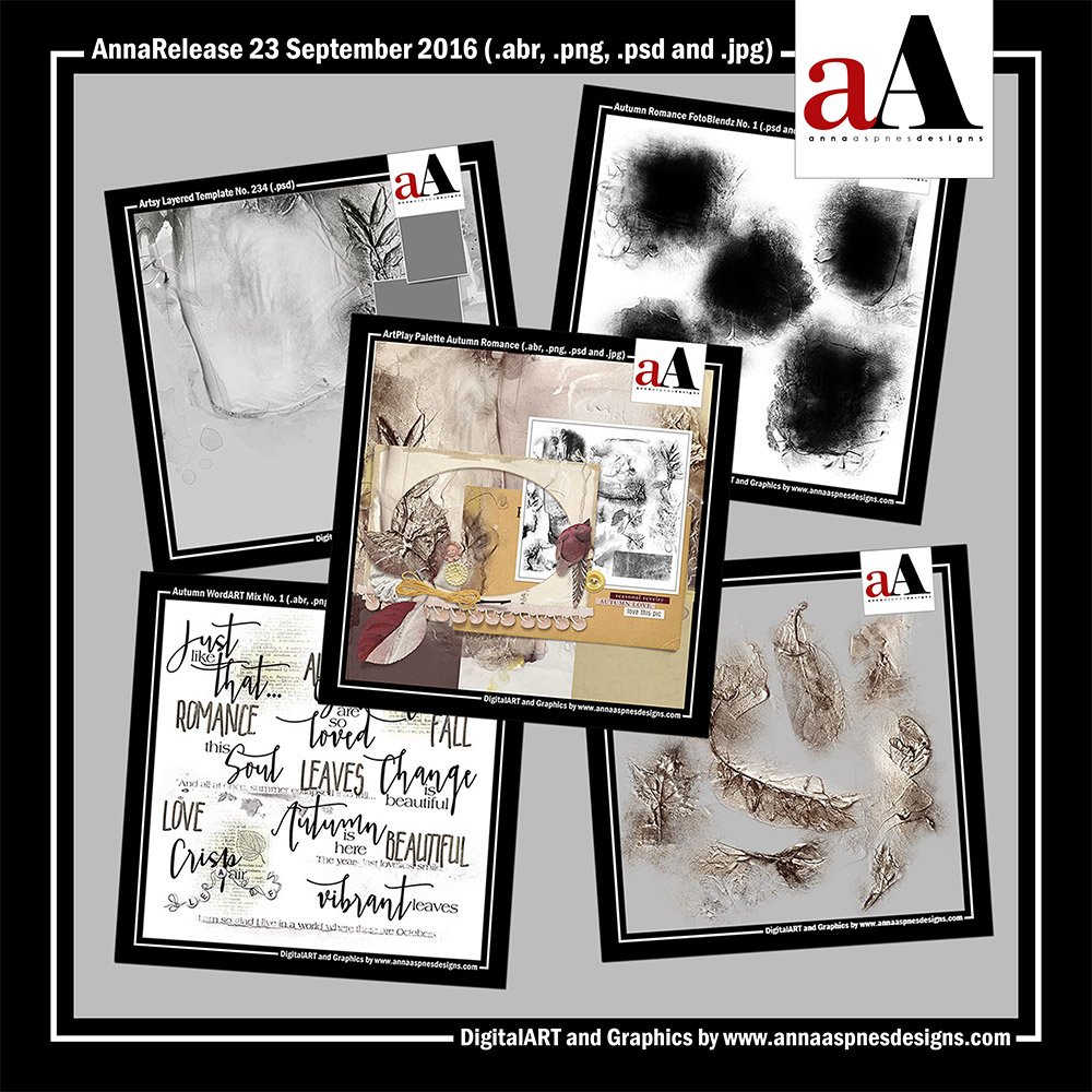 New Artsy Digital Designs Autumn Romance